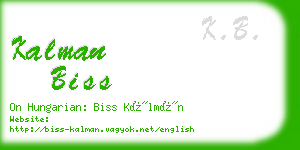 kalman biss business card